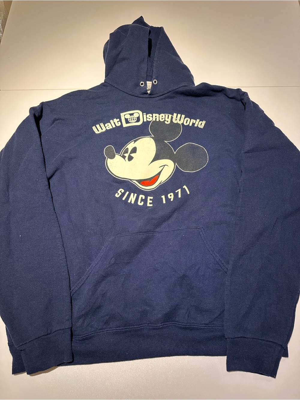 Disney Navy Crewneck Sweatshirt with Mickey Graphic